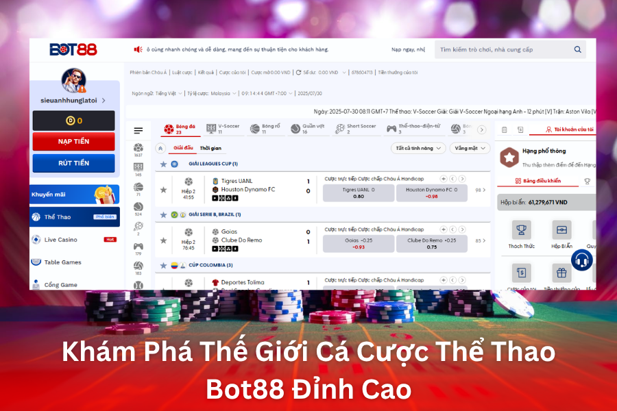 Khám Phá Thế Giới Cá Cược Thể Thao Bot88 Đỉnh Cao