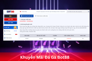 Bài viết giới thiệu khuyến mãi Đá gà Bot88