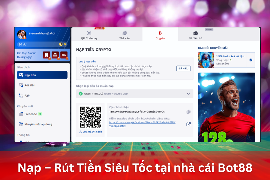Giao dịch thần tốc và an toàn tại Bot88